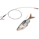 Quantum fishing 4271002 Mr Pike Float Rig Leader Крюк Серый 6 