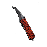Личный спасательный нож со складным лезвием Gill MT006 165мм красный из нержавеющей стали