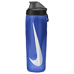 Nike N100766842324 Refuel Locking Lid 24oz/700ml бутылка Голубой Blue / Black / Silver