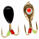 Купить Mikado AM-POD-003-4-BG Ice Bug 9.5 Mm Двойной Крючок 4 единицы Золотистый Black / Gold 7ft.ru в интернет магазине Семь Футов