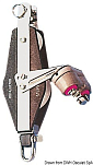 Лонготакельный блок с универсальной головкой, обушком и стопором Viadana Plastinox 57 мм 580 - 1450 кг 12 мм, Osculati 55.111.02