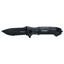 Купить Walther 105-50715 BTK Отрезной нож Linerlock Spearpoint Black 7ft.ru в интернет магазине Семь Футов