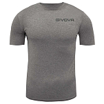 Givova MAE011-0044-XL Базовый слой с коротким рукавом Corpus 2 Серый Dark Grey Melange XL