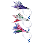 H2opro D0500075 Mini Turbo Tinsel Feather Мягкая Приманка Для Троллинга 125 mm Бесцветный Red / White