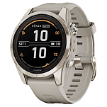 Garmin 010-02776-15 Часы Fenix 7S Pro Sapphire Solar Серебристый Cream Gold Stainless Steel / Fr. Grey Band