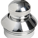 Chromed brass knob+ring 19 mm 38.181.32