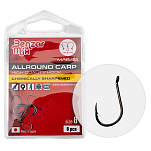 Benzar mix 43460008 Allround Carp Крючки С Одним Глазком Бесцветный Black Nickel 6