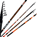 Kolpo 0164003-42 Disumana Bomb Телескопическая удочка для серфинга Black / Orange 4.20 m