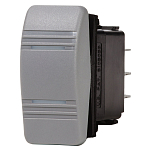 Выключатель клавишный двухполюсный DPDT ВКЛ-ВКЛ Blue Sea Contura III 8275 12/24В 20/15А влагозащищенный со светодиодной индикацией