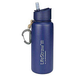 Lifestraw LSGOSSBL01 Бутылка фильтра для воды идет из нержавеющей стали 750ml Голубой Blue
