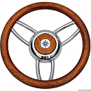 Blitz steering wheel w/matt teak outer ring, 45.169.04