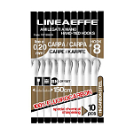 Lineaeffe 7671216/14 Nylon Carp Связанные Крючки 0.140 Mm Черный Black 16 
