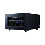 Винный шкаф термоэлектрический Libhof Amateur AP-8 Black 410х515х275мм на 8 бутылок черный с синей подсветкой
