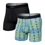 SAXX Underwear SXPP2Q-CAB-M трусы-боксёры Quest Quick Dry Mesh Brief Fly 2 Единицы Camp Ombre / Black M