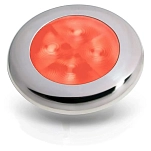 Hella marine 385705 Тонкий круглый красный светодиодный индикатор 24V Серебристый Silver