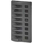 Blue sea systems 661-4308 Weatherdeck IP67 12V 8 Переключатели Панель Black 195.5 x 98.5 mm