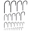 Купить Asari A691NS-3/0 Universal Sandworm 691 Крюк Черный  Nickel (25 pcs) 3/0  7ft.ru в интернет магазине Семь Футов