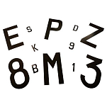 Euromarine 070124 P P пластиковые наклейки с буквами Белая White 70 mm