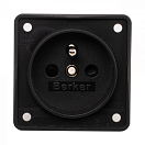 BERKER 9619505 Розетка с заземляющим контактом Франция/Бельгия/черный, матовый