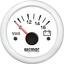 Купить Recmar RECKY13304 8-16V Вольтметр Белая  White 51 mm  7ft.ru в интернет магазине Семь Футов