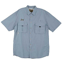 Купить Al agnew MA35223-DEN-M Рубашка с коротким рукавом AA Bass Short Tech Серый Denim M 7ft.ru в интернет магазине Семь Футов