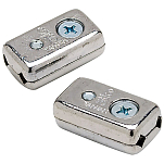 Seachoice 50-28601 Triller Rope Clam 2 Units Серебристый Chrome Plated Zinc