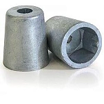 Martyr anodes av015 шестигранный цинковый анод гребного винта 45 mm Grey 10x10x8