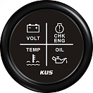 Купить Индикатор аварийной сигнализации двигателя KUS BB KY79202 Ø52мм 12/24В IP67 чёрный/чёрный 7ft.ru в интернет магазине Семь Футов