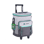 Термосумка/сумка-холодильник большая на колесах и с ручкой Libhof Holiday TW-21H 310х250х380мм 21л серый/голубой