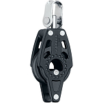 Harken 341 Carbon 29 Mm Одиночный поворотный шкив с опорой Черный Black / Silver
