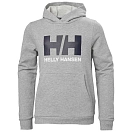 Купить Helly hansen 41677_949-10 Толстовка с капюшоном Logo Grey Melang 40x30x15 9-10 Years 7ft.ru в интернет магазине Семь Футов