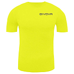 Givova MAE011-0019-S Базовый слой с коротким рукавом Corpus 2 Желтый Fluor Yellow S
