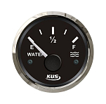 Указатель уровня пресной воды 0-190 Ом (ЕВРО), черный циферблат, нержавеющий ободок, д. 52 мм KUS JMV00269_KY11004_sale
