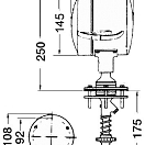 DHR light adjustable from inside 24 V 145 mm, 13.242.24