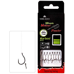 Mikado HMFB13BI-12 Method Feeder Rig Without Spike 0.230 mm Связанный Крючок Без Зазубрин Бесцветный Black Nickel 12 