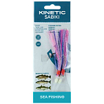 Kinetic F121-218-050 Sabiki Flasher UV Рыболовное Перо Бесцветный Purple / Pink / Silver