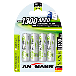 Ansmann 5030792 1x4 MaxE NiMH Перезаряжаемый Mignon AA 1300 мАч Аккумуляторы Серебристый Silver