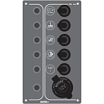 Панель выключателей с автоматическими предохранителями Lalizas 70990 5 выключателей 12 - 24 В 170 х 100 мм