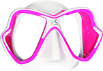 Маска для плавания двухлинзовая из бисиликона Mares X-Vision LiquidSkin 411045 бело-розовый/розово-белый