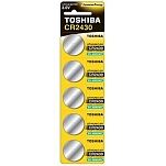 Toshiba CR2430-PW-BP-5 батарейка-таблетка CR2430 5 Единицы Silver
