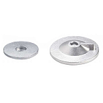 Tecnoseal 2626808 9.9-15HP Маленький анод из цинковой пластины  Silver 47 mm 
