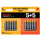Купить Kodak 30423466 Xtralife AAA LR3 Щелочные батареи 10 Единицы Черный Black / Brown 7ft.ru в интернет магазине Семь Футов