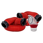 Valterra 800-D040115 Комплект шлангов для канализации Ez Coupler Deluxe 6.09 m Красный Red / Black