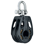 Harken 3233 75 Mm Двойной шкив Черный  Black / Silver