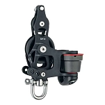 Harken 6234 Element Fiddle Swivel Block 45 mm With 150 Cam And Becket Pulley Black / Silver
