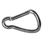Plastimo 408049 Асимметричный карабин из оцинкованной стали Silver 100 mm