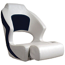 Купить Springfield marine 169-1043251 Deluxe Sport Откидное сиденье Белая White / Navy 7ft.ru в интернет магазине Семь Футов