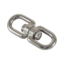 Купить Вертлюг Sumar 02906_swivel пруток Ø6мм нагрузка 272/675кг рым/рым из нержавеющей стали AISI316 7ft.ru в интернет магазине Семь Футов