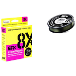 Sufix 13SUSFX8B165GR300Y 275 m 8X Линия 275 m Бесцветный  Lo-Vis Green 0.165 mm 
