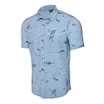 Pelagic 1016242000-SLT-L Рубашка с коротким рукавом Dockside Woven Gamefish Slate L